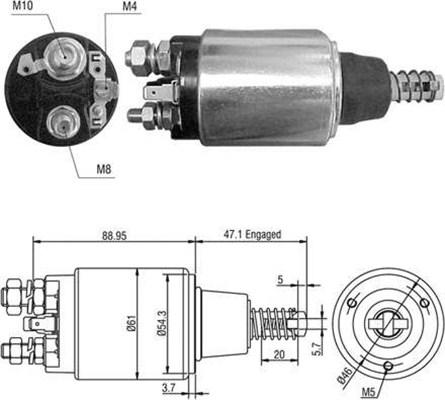 Magneti Marelli 940113050390 - Тягове реле, стартер avtolavka.club