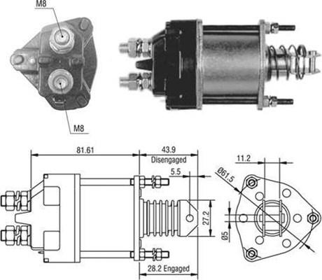 Magneti Marelli 940113050391 - Тягове реле, стартер avtolavka.club