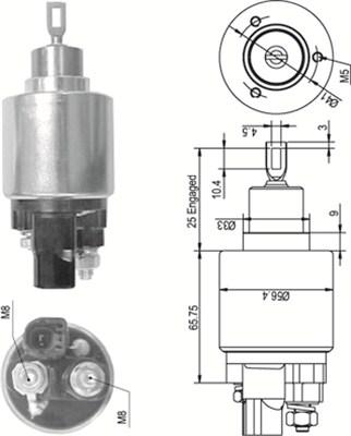 Magneti Marelli 940113050349 - Тягове реле, стартер avtolavka.club