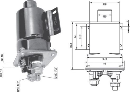 Magneti Marelli 940113050340 - Тягове реле, стартер avtolavka.club