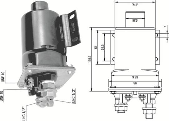 Magneti Marelli 940113050341 - Тягове реле, стартер avtolavka.club