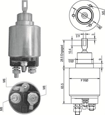 Magneti Marelli 940113050348 - Тягове реле, стартер avtolavka.club