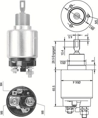 Magneti Marelli 940113050342 - Тягове реле, стартер avtolavka.club