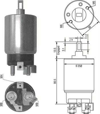 Magneti Marelli 940113050351 - Тягове реле, стартер avtolavka.club