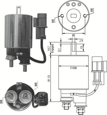 Magneti Marelli 940113050381 - Тягове реле, стартер avtolavka.club