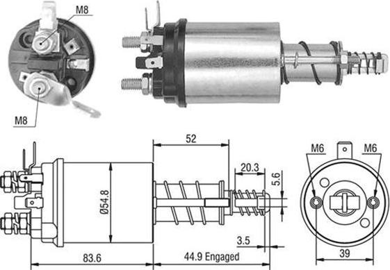 Magneti Marelli 940113050387 - Тягове реле, стартер avtolavka.club