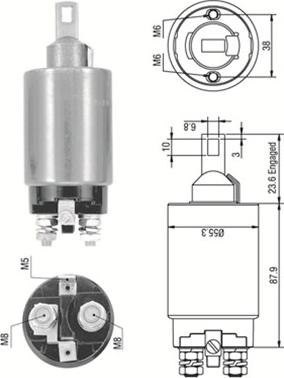 Magneti Marelli 940113050333 - Тягове реле, стартер avtolavka.club