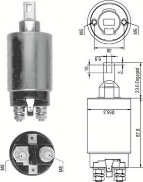 Magneti Marelli 940113050332 - Тягове реле, стартер avtolavka.club