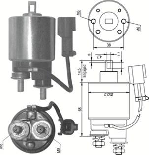 Magneti Marelli 940113050243 - Тягове реле, стартер avtolavka.club