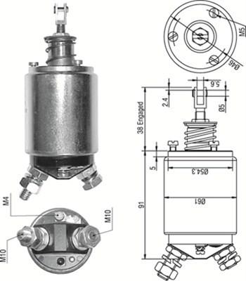 Magneti Marelli 940113050254 - Тягове реле, стартер avtolavka.club