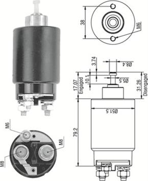 Magneti Marelli 940113050265 - Тягове реле, стартер avtolavka.club