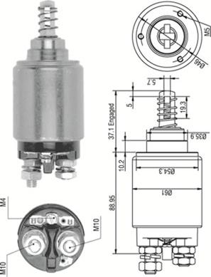 Magneti Marelli 940113050261 - Тягове реле, стартер avtolavka.club