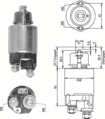 Magneti Marelli 940113050234 - Тягове реле, стартер avtolavka.club