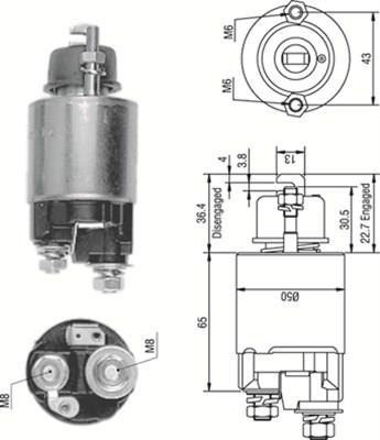 Magneti Marelli 940113050230 - Тягове реле, стартер avtolavka.club