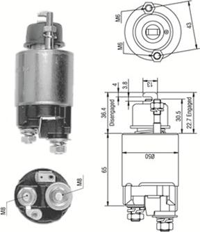 Magneti Marelli 940113050231 - Тягове реле, стартер avtolavka.club