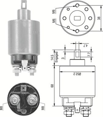 Magneti Marelli 940113050237 - Тягове реле, стартер avtolavka.club