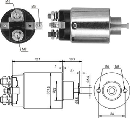 Magneti Marelli 940113050224 - Тягове реле, стартер avtolavka.club