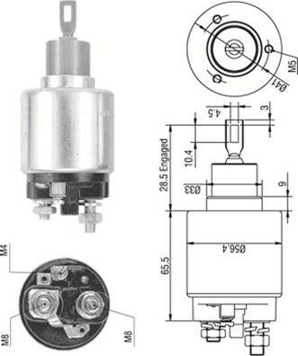 Magneti Marelli 940113050274 - Тягове реле, стартер avtolavka.club