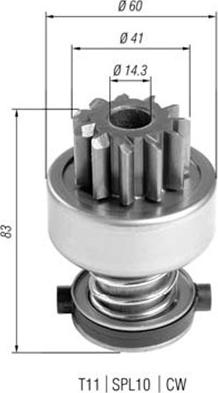 Magneti Marelli 940113020404 - Провідна шестерня, стартер avtolavka.club