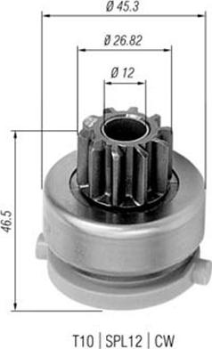 Magneti Marelli 940113020439 - Провідна шестерня, стартер avtolavka.club