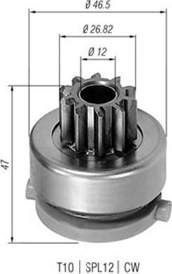 Magneti Marelli 940113020423 - Провідна шестерня, стартер avtolavka.club