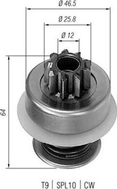 Magneti Marelli 940113020015 - Провідна шестерня, стартер avtolavka.club