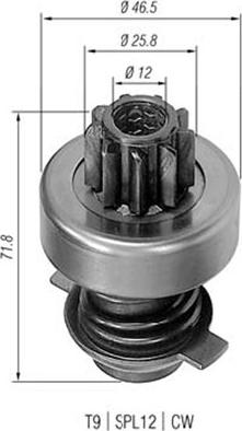 Magneti Marelli 940113020011 - Провідна шестерня, стартер avtolavka.club