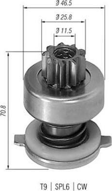 Magneti Marelli 940113020029 - Провідна шестерня, стартер avtolavka.club