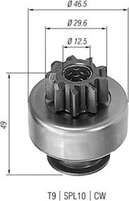 Magneti Marelli 940113020195 - Провідна шестерня, стартер avtolavka.club