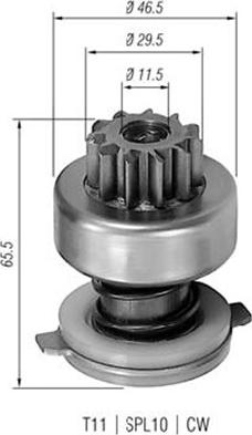 Magneti Marelli 940113020109 - Провідна шестерня, стартер avtolavka.club