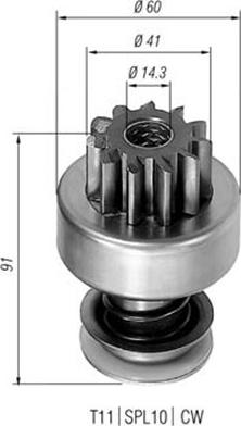 Magneti Marelli 940113020108 - Провідна шестерня, стартер avtolavka.club