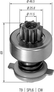 Magneti Marelli 940113020115 - Провідна шестерня, стартер avtolavka.club