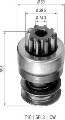 Magneti Marelli 940113020189 - Провідна шестерня, стартер avtolavka.club