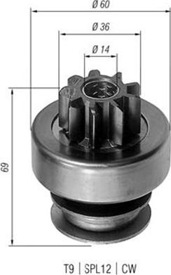 Magneti Marelli 940113020128 - Провідна шестерня, стартер avtolavka.club