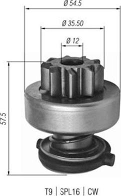 Magneti Marelli 940113020346 - Провідна шестерня, стартер avtolavka.club