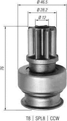 Magneti Marelli 940113020343 - Провідна шестерня, стартер avtolavka.club