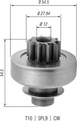 Magneti Marelli 940113020379 - Провідна шестерня, стартер avtolavka.club