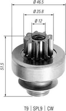 Magneti Marelli 940113020240 - Провідна шестерня, стартер avtolavka.club