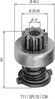 Magneti Marelli 940113020243 - Провідна шестерня, стартер avtolavka.club