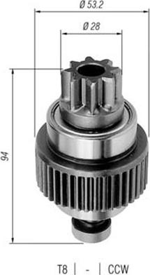 Magneti Marelli 940113020251 - Провідна шестерня, стартер avtolavka.club