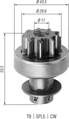 Magneti Marelli 940113020262 - Провідна шестерня, стартер avtolavka.club