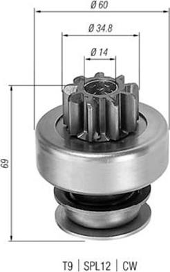 Magneti Marelli 940113020215 - Провідна шестерня, стартер avtolavka.club