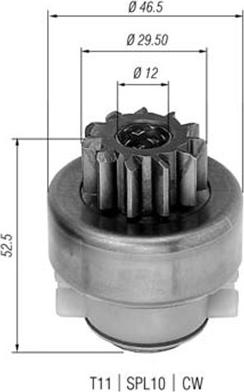 Magneti Marelli 940113020283 - Провідна шестерня, стартер avtolavka.club