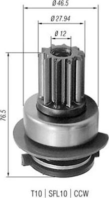 Magneti Marelli 940113020223 - Провідна шестерня, стартер avtolavka.club