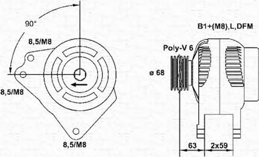 Magneti Marelli 943355141010 - Генератор avtolavka.club