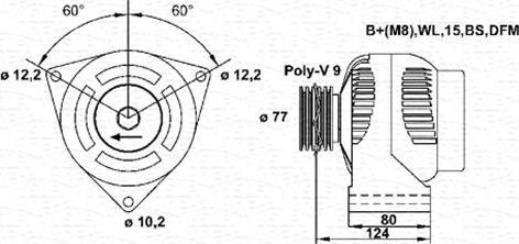 Magneti Marelli 943355233010 - Генератор avtolavka.club