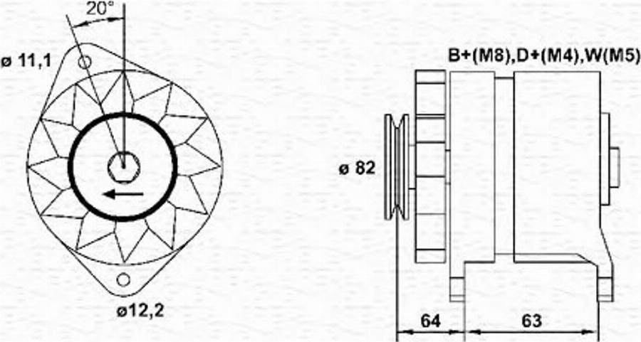 Magneti Marelli 943357801010 - Генератор avtolavka.club