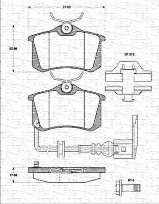 Magneti Marelli 430216170257 - Гальмівні колодки, дискові гальма avtolavka.club