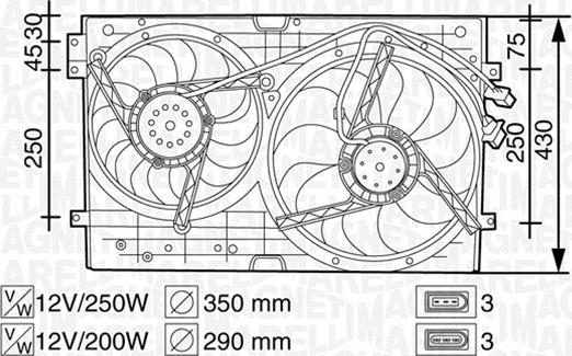 Magneti Marelli 069422258010 - Вентилятор, охолодження двигуна avtolavka.club