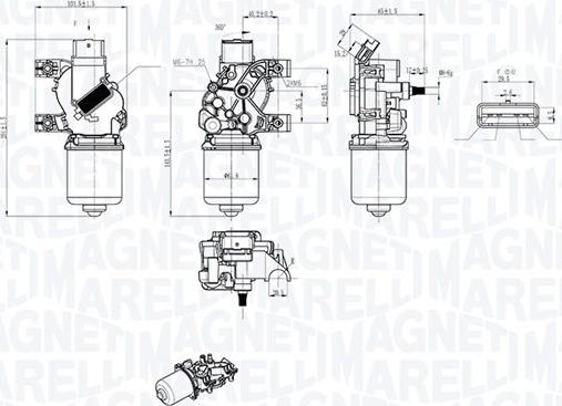 Magneti Marelli 064043803010 - Двигун склоочисника avtolavka.club